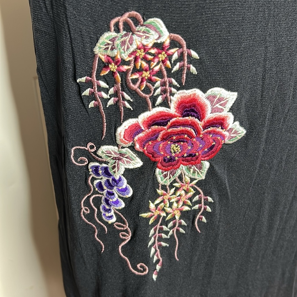90’s Vivienne Tam mesh embroidered floral skirt - Picture 4 of 8